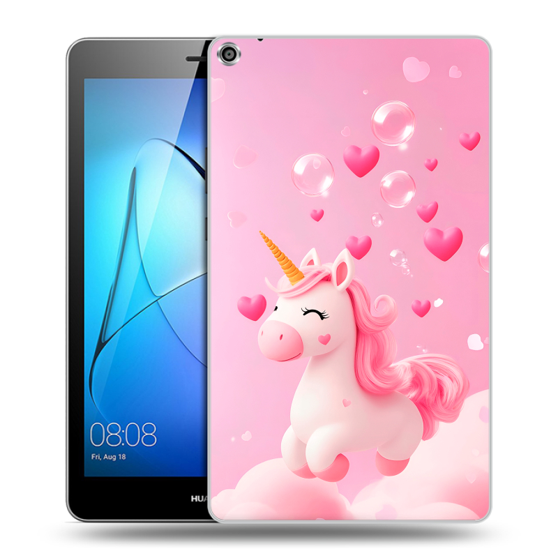 Силиконовый чехол на Huawei MediaPad T3 8 с принтом Единорог Силиконовый чехол на Huawei MediaPad T3 8 с принтом Единорог