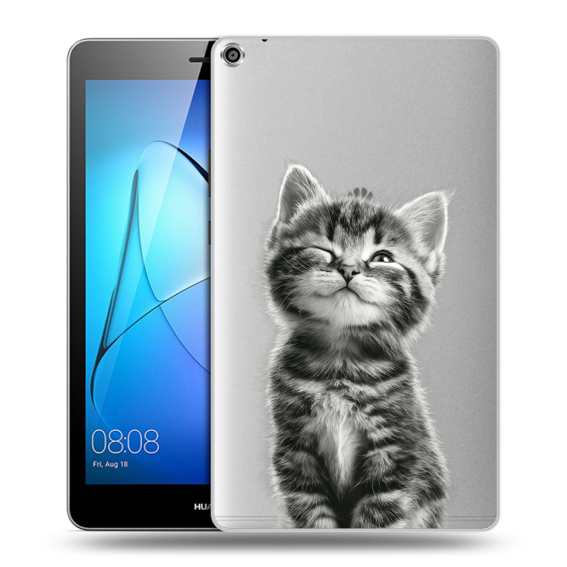 Силиконовый чехол на Huawei MediaPad T3 8 с принтом Котенок Силиконовый чехол на Huawei MediaPad T3 8 с принтом Котенок