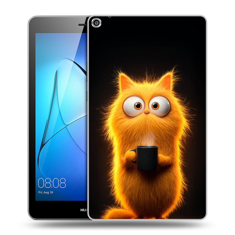 Силиконовый чехол на Huawei MediaPad T3 8 с принтом Смешной кот Силиконовый чехол на Huawei MediaPad T3 8 с принтом Смешной кот