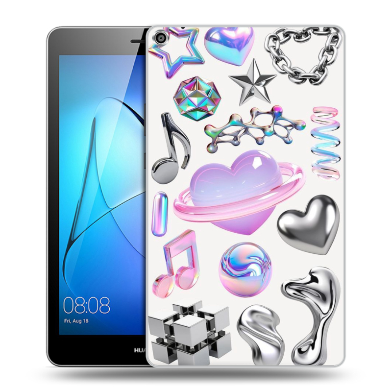 Силиконовый чехол на Huawei MediaPad T3 8 с принтом Y2K Силиконовый чехол на Huawei MediaPad T3 8 с принтом Y2K