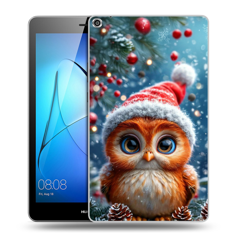 Силиконовый чехол на Huawei MediaPad T3 8 с принтом Новый год Силиконовый чехол на Huawei MediaPad T3 8 с принтом Новый год