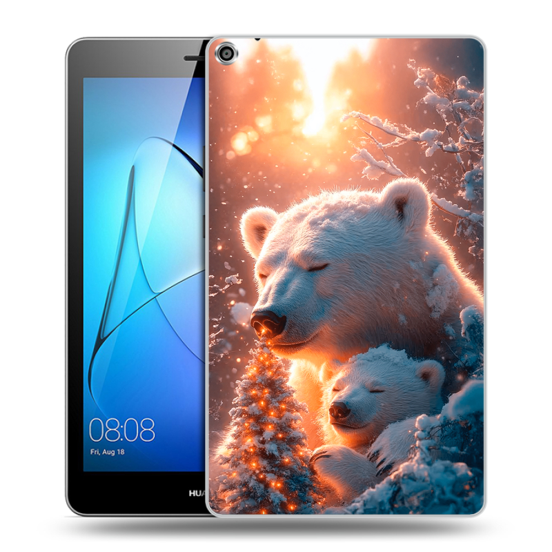 Силиконовый чехол на Huawei MediaPad T3 8 с принтом Новый год Силиконовый чехол на Huawei MediaPad T3 8 с принтом Новый год