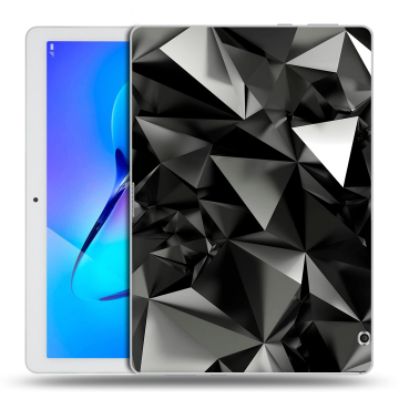 Силиконовый чехол на планшета Huawei MediaPad T3 10 с принтом Черные кристаллы Силиконовый чехол на планшета Huawei MediaPad T3 10 с принтом Черные кристаллы