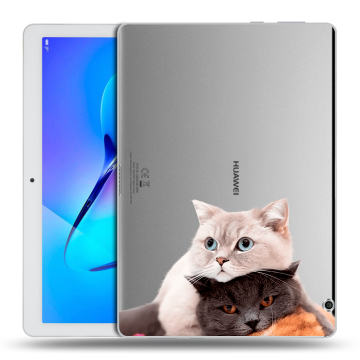 Силиконовый чехол на планшета Huawei MediaPad T3 10 с принтом Кошки Силиконовый чехол на планшета Huawei MediaPad T3 10 с принтом Кошки