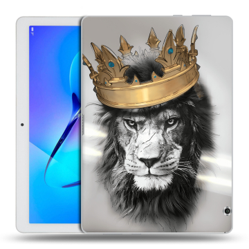 Силиконовый чехол на планшета Huawei MediaPad T3 10 с принтом Лев с короной Силиконовый чехол на планшета Huawei MediaPad T3 10 с принтом Лев с короной