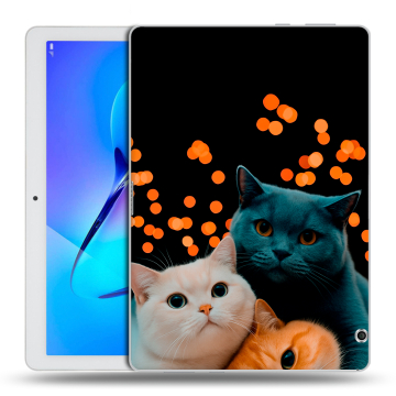 Силиконовый чехол на планшета Huawei MediaPad T3 10 с принтом Кошки Силиконовый чехол на планшета Huawei MediaPad T3 10 с принтом Кошки