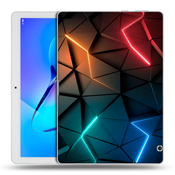 Силиконовый чехол на планшета Huawei MediaPad T3 10 с принтом Абстракция неон Силиконовый чехол на планшета Huawei MediaPad T3 10 с принтом Абстракция неон