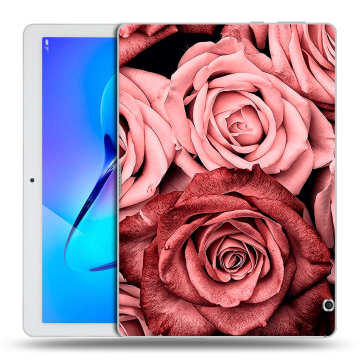 Силиконовый чехол на планшета Huawei MediaPad T3 10 с принтом Цветы розы Силиконовый чехол на планшета Huawei MediaPad T3 10 с принтом Цветы розы