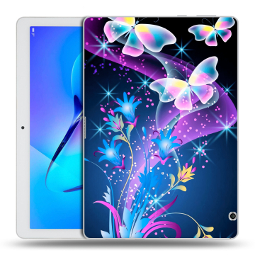 Силиконовый чехол на Huawei MediaPad T3 10 с принтом Бабочки Силиконовый чехол на Huawei MediaPad T3 10 с принтом Бабочки