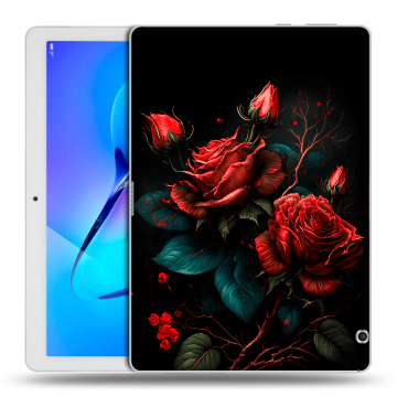 Силиконовый чехол на Huawei MediaPad T3 10 с принтом Розы красные Силиконовый чехол на Huawei MediaPad T3 10 с принтом Розы красные