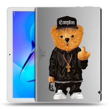 Силиконовый чехол на Huawei MediaPad T3 10 с принтом Мишка Силиконовый чехол на Huawei MediaPad T3 10 с принтом Мишка