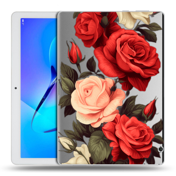 Силиконовый чехол на Huawei MediaPad T3 10 с принтом Розы Силиконовый чехол на Huawei MediaPad T3 10 с принтом Розы