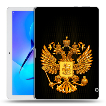 Силиконовый чехол на Huawei MediaPad T3 10 с принтом Герб России желтый Силиконовый чехол на Huawei MediaPad T3 10 с принтом Герб России желтый