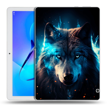 Силиконовый чехол на Huawei MediaPad T3 10 с принтом Волк ночной