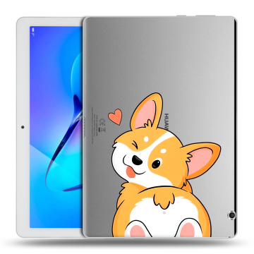 Силиконовый чехол на Huawei MediaPad T3 10 с принтом Корги Силиконовый чехол на Huawei MediaPad T3 10 с принтом Корги