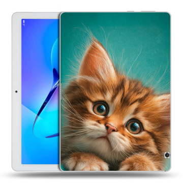 Силиконовый чехол на Huawei MediaPad T3 10 с принтом котенок Силиконовый чехол на Huawei MediaPad T3 10 с принтом котенок