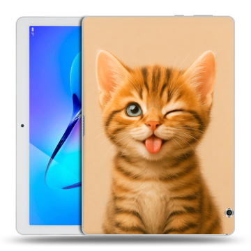 Силиконовый чехол на Huawei MediaPad T3 10 с принтом котенок Силиконовый чехол на Huawei MediaPad T3 10 с принтом котенок