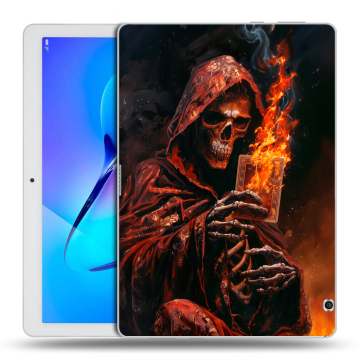 Силиконовый чехол на Huawei MediaPad T3 10 с принтом Скелет и карты Силиконовый чехол на Huawei MediaPad T3 10 с принтом Скелет и карты