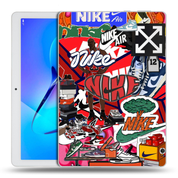 Силиконовый чехол на Huawei MediaPad T3 10 с принтом Найк Nike яркий Силиконовый чехол на Huawei MediaPad T3 10 с принтом Найк Nike яркий