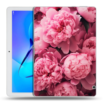Силиконовый чехол на Huawei MediaPad T3 10 с принтом цветы пионы Силиконовый чехол на Huawei MediaPad T3 10 с принтом цветы пионы