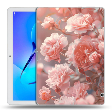 Силиконовый чехол на Huawei MediaPad T3 10 с принтом Розовые розы Силиконовый чехол на Huawei MediaPad T3 10 с принтом Розовые розы