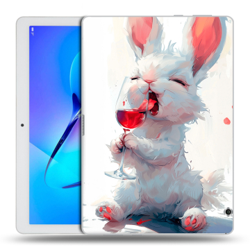 Силиконовый чехол на Huawei MediaPad T3 10 с принтом кролик зайчик Силиконовый чехол на Huawei MediaPad T3 10 с принтом кролик зайчик
