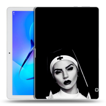 Силиконовый чехол на Huawei MediaPad T3 10 с принтом монашка Силиконовый чехол на Huawei MediaPad T3 10 с принтом монашка
