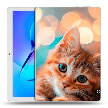Силиконовый чехол на Huawei MediaPad T3 10 с принтом котик Силиконовый чехол на Huawei MediaPad T3 10 с принтом котик