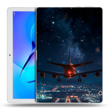 Силиконовый чехол на Huawei MediaPad T3 10 с принтом самолет Силиконовый чехол на Huawei MediaPad T3 10 с принтом самолет
