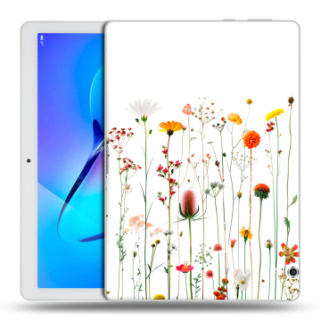 Силиконовый чехол на Huawei MediaPad T3 10 с принтом цветы Силиконовый чехол на Huawei MediaPad T3 10 с принтом цветы