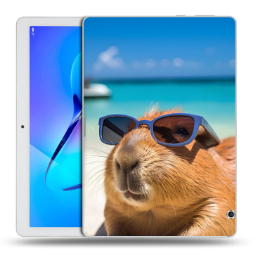 Силиконовый чехол на Huawei MediaPad T3 10 с принтом Капибара Силиконовый чехол на Huawei MediaPad T3 10 с принтом Капибара