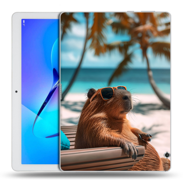 Силиконовый чехол на Huawei MediaPad T3 10 с принтом Капибара Силиконовый чехол на Huawei MediaPad T3 10 с принтом Капибара