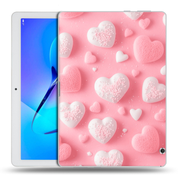 Силиконовый чехол на Huawei MediaPad T3 10 с принтом Сердечки Силиконовый чехол на Huawei MediaPad T3 10 с принтом Сердечки