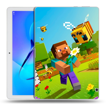 Силиконовый чехол на Huawei MediaPad T3 10 с принтом Майнкрафт Minecraft
