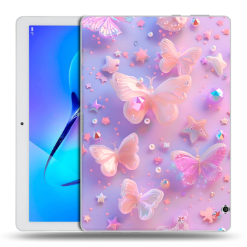 Силиконовый чехол на Huawei MediaPad T3 10 с принтом Бабочки