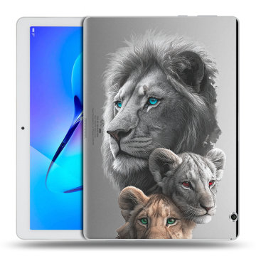 Силиконовый чехол на Huawei MediaPad T3 10 с принтом Львы