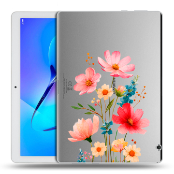 Силиконовый чехол на Huawei MediaPad T3 10 с принтом Цветы