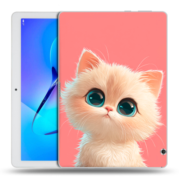 Силиконовый чехол на Huawei MediaPad T3 10 с принтом Розовый котенок