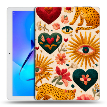 Силиконовый чехол на Huawei MediaPad T3 10 с принтом Модный принт