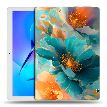 Силиконовый чехол на Huawei MediaPad T3 10 с принтом Цветы