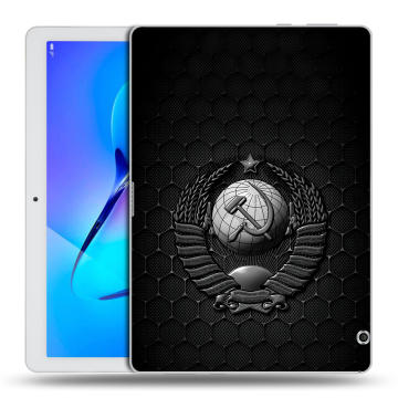 Силиконовый чехол на Huawei MediaPad T3 10 с принтом Герб Флаг СССР