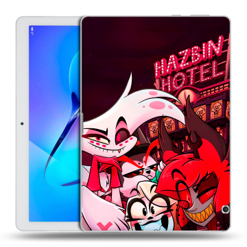 Силиконовый чехол на Huawei MediaPad T3 10 с принтом Hazbin Hotel Отель Хазбин Силиконовый чехол на Huawei MediaPad T3 10 с принтом Hazbin Hotel Отель Хазбин