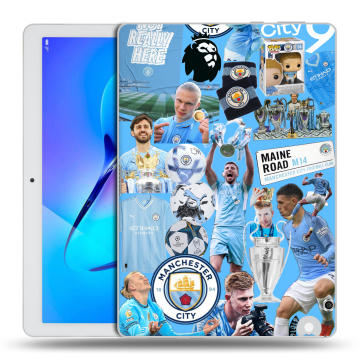 Силиконовый чехол на Huawei MediaPad T3 10 с принтом Man City Манчестер Сити