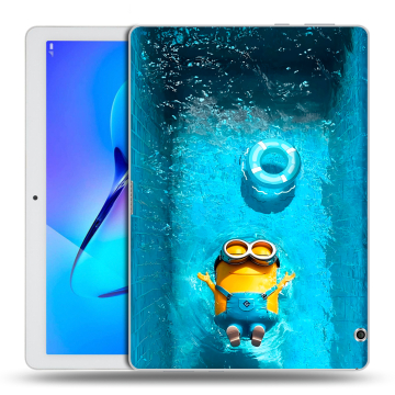 Силиконовый чехол на Huawei MediaPad T3 10 с принтом Миньоны