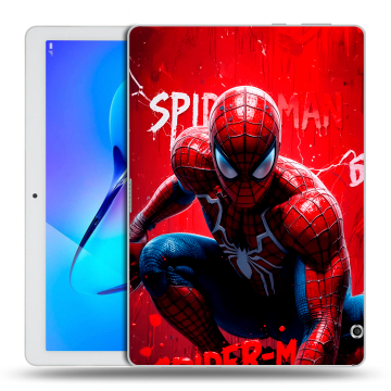 Силиконовый чехол на Huawei MediaPad T3 10 с принтом Spiderman Человек паук