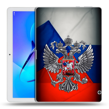 Силиконовый чехол на Huawei MediaPad T3 10 с принтом Флаг России Силиконовый чехол на Huawei MediaPad T3 10 с принтом Флаг России