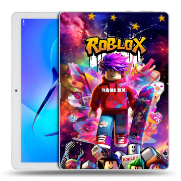 Силиконовый чехол на Huawei MediaPad T3 10 с принтом Roblox Роблокс