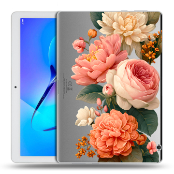 Силиконовый чехол на Huawei MediaPad T3 10 с принтом цветы