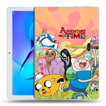 Силиконовый чехол на Huawei MediaPad T3 10 с принтом Adventure time Время приключений