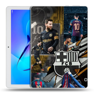 Силиконовый чехол на Huawei MediaPad T3 10 с принтом Messi Barcelona Силиконовый чехол на Huawei MediaPad T3 10 с принтом Messi Barcelona